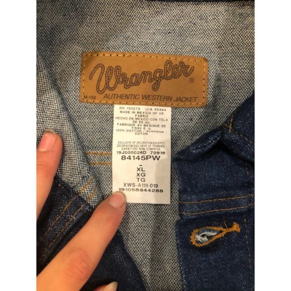 Jean Jacket Wangler XL Dark Jean Colored - Picture 4 of 12